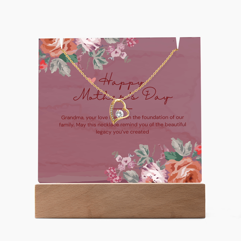 Three Generations of Love – Keepsake Acrylic & Forever Love Necklace for Mother's Day - Gadget and Glam Shop