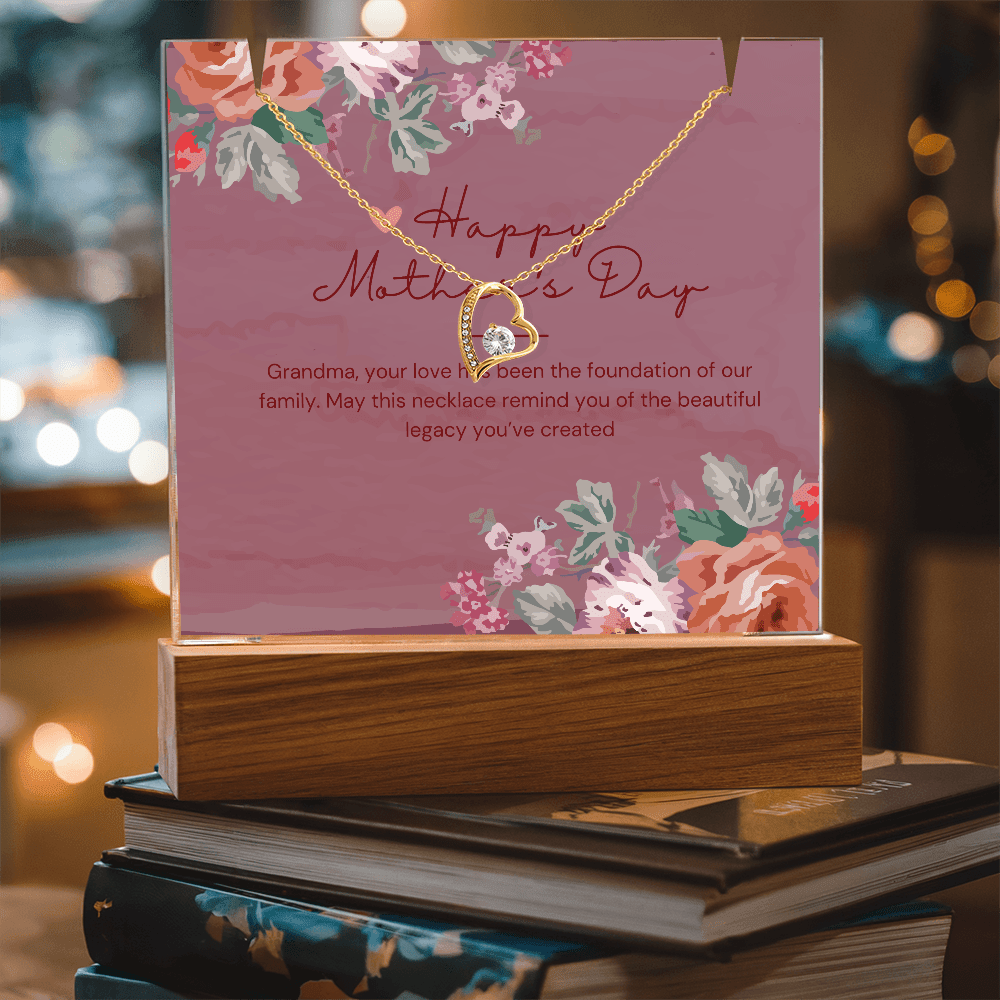 Three Generations of Love – Keepsake Acrylic & Forever Love Necklace for Mother's Day - Gadget and Glam Shop