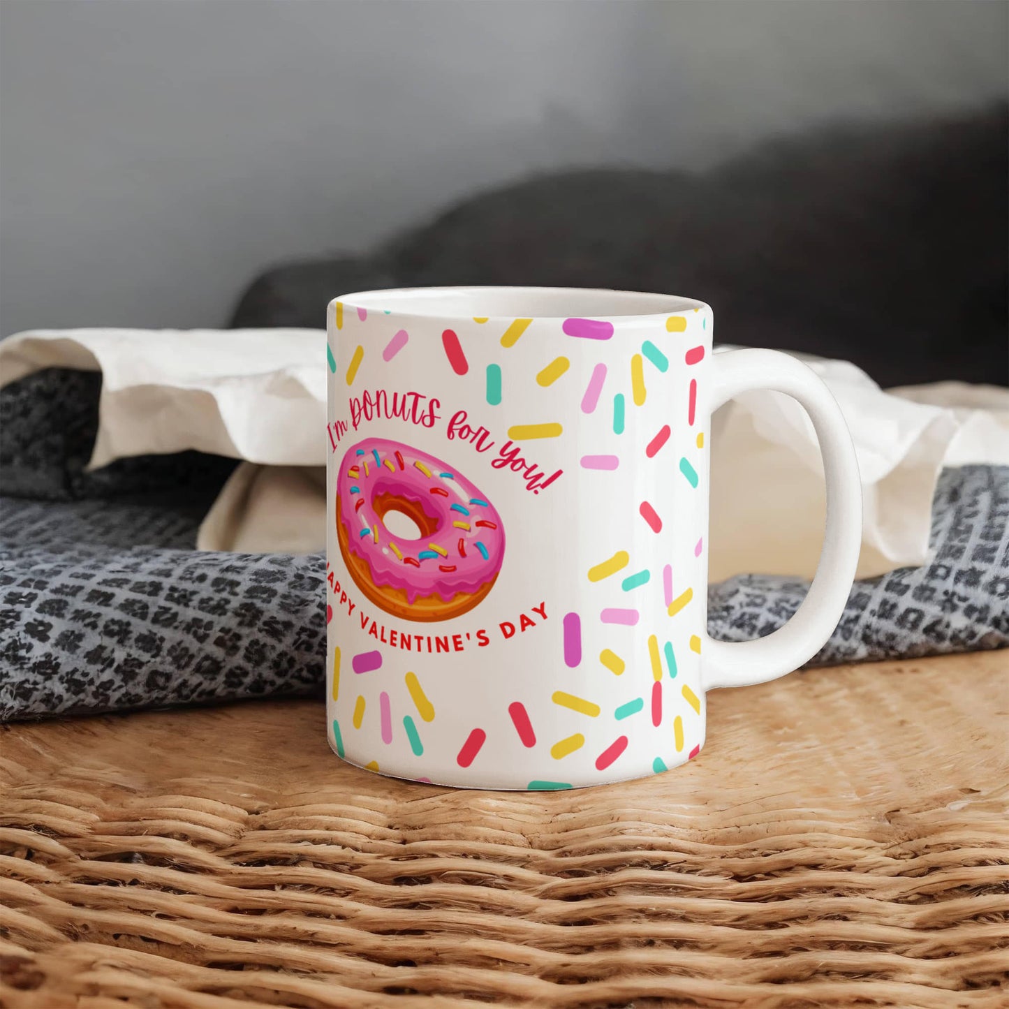 Valentine's Day Love Sips: White Ceramic Mug - Gadget and Glam Shop