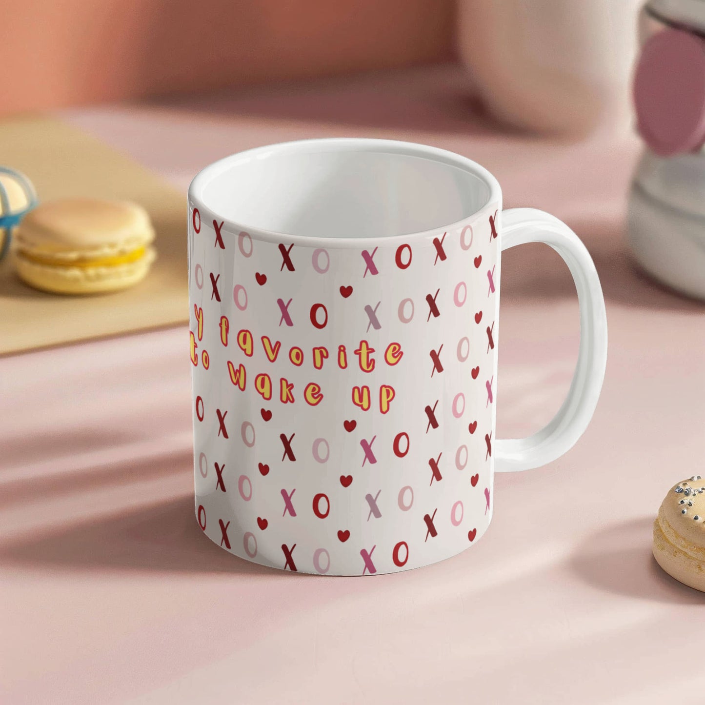 Valentine's Day Love Sips: White Ceramic Mug - Gadget and Glam Shop