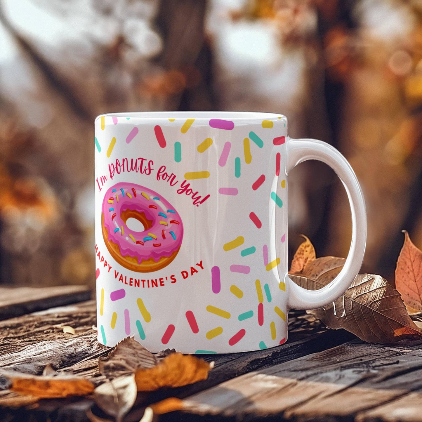 Valentine's Day Love Sips: White Ceramic Mug - Gadget and Glam Shop