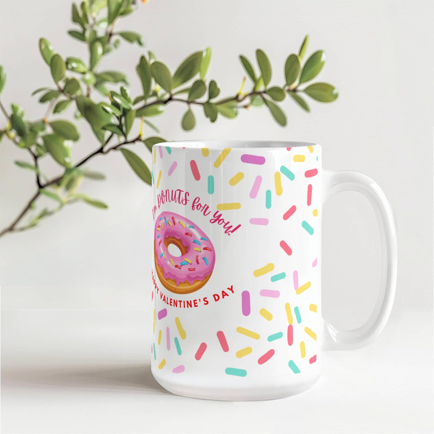 Valentine's Day Love Sips: White Ceramic Mug - Gadget and Glam Shop