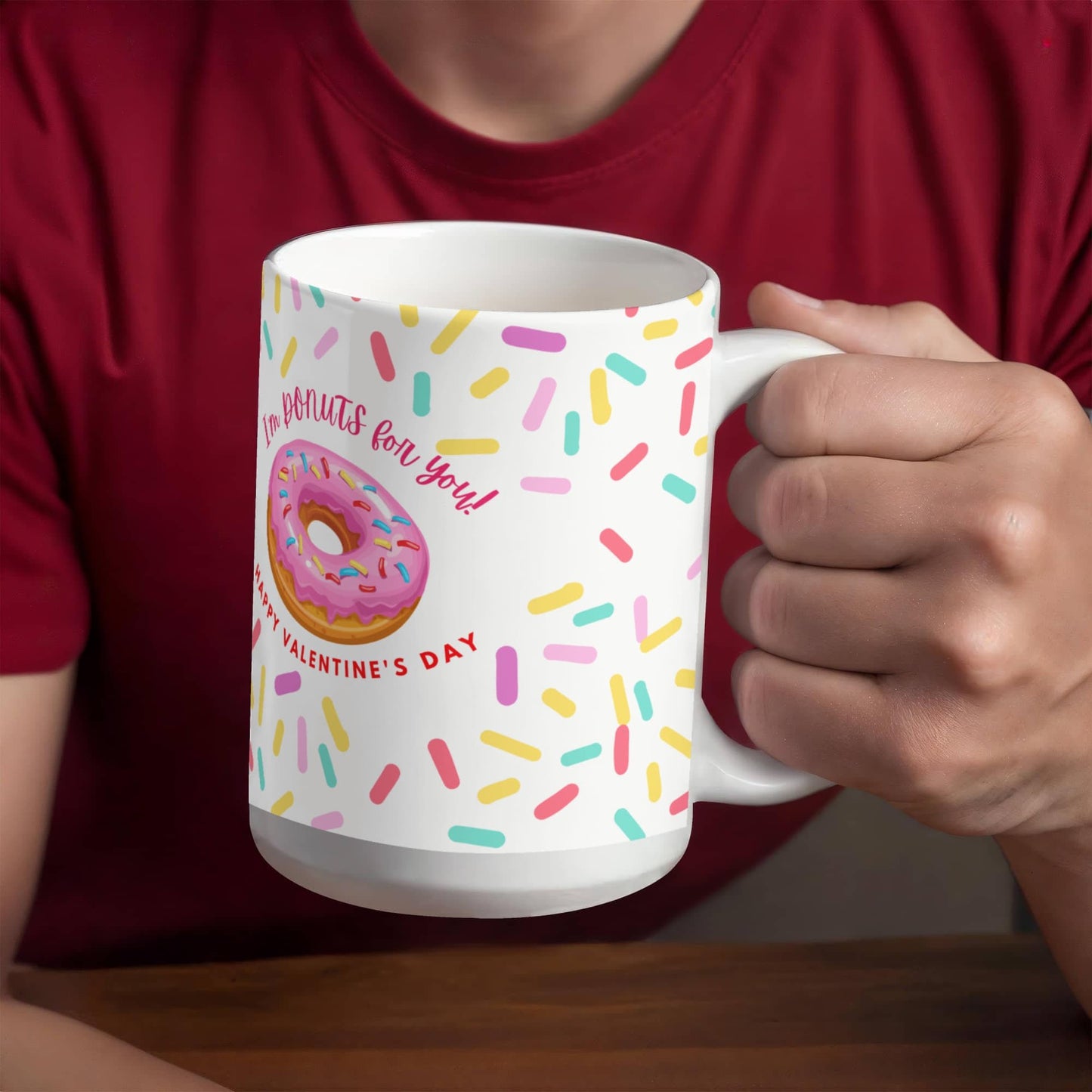 Valentine's Day Love Sips: White Ceramic Mug - Gadget and Glam Shop