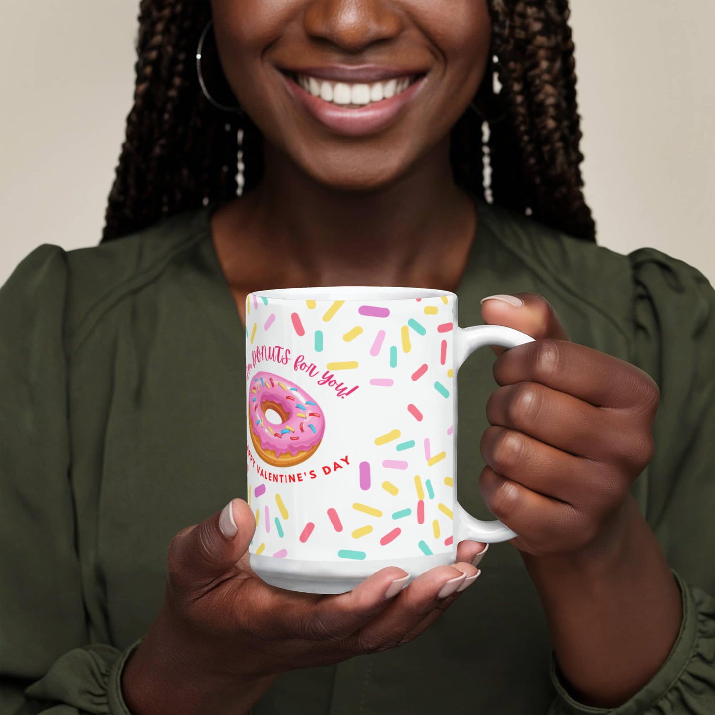 Valentine's Day Love Sips: White Ceramic Mug - Gadget and Glam Shop