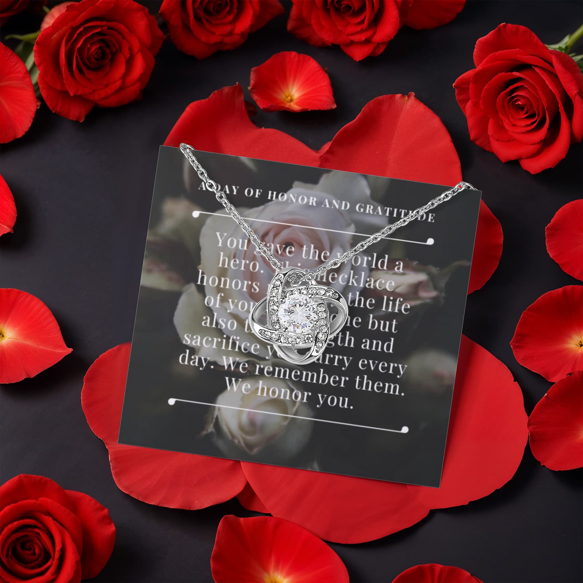 Love Knot Necklace – “Gold Star Mother Tribute” - Gadget and Glam Shop
