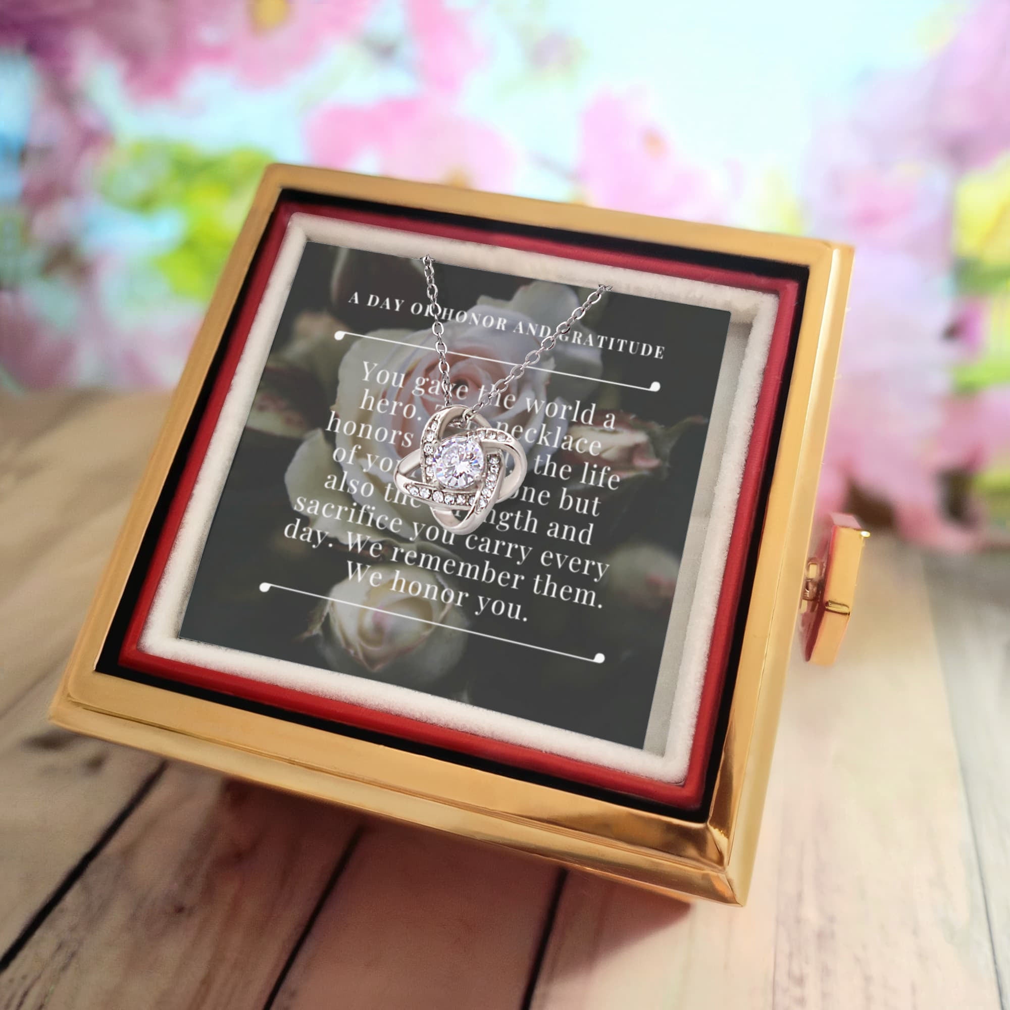 Love Knot Necklace – “Gold Star Mother Tribute” - Gadget and Glam Shop