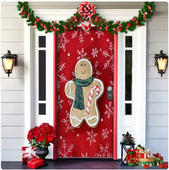 Christmas Forest Background Fabric Door Hanging for Christmas Party Decoration - Gadget and Glam Shop