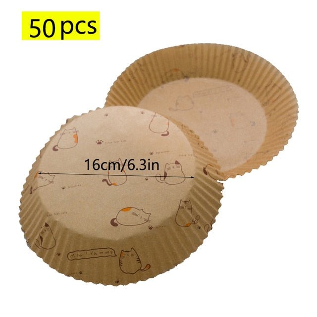 50pcs Air Fryer Disposable Paper Liner - Gadget and Glam Shop