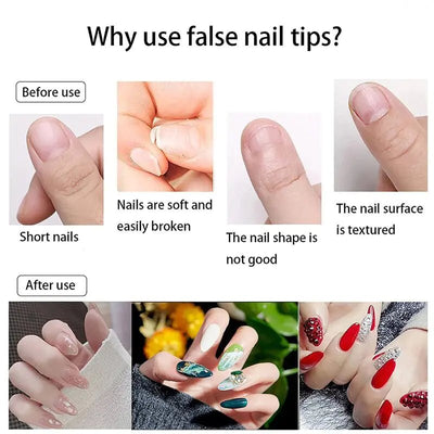 120Pcs Clear Gel X Manicure Tips - Seamless Stiletto/Coffin No Mark Fake Nails - Gadget and Glam Shop