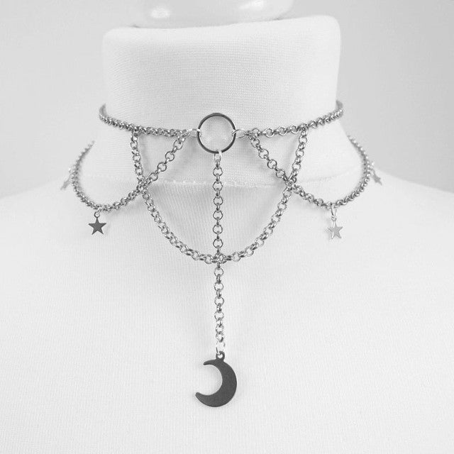Black Crescent Moon Necklace - Gadget and Glam Shop