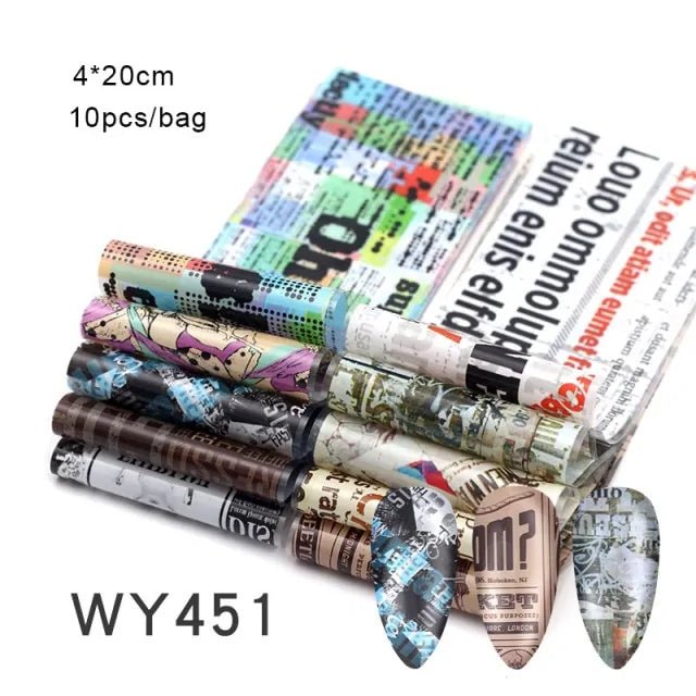 20*4cm Mix Nail Art Transfer Sticker - Gadget and Glam Shop