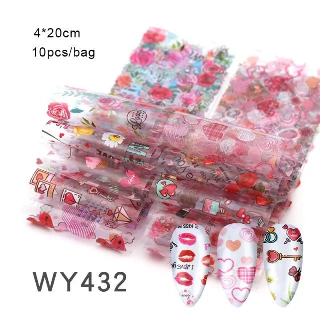 20*4cm Mix Nail Art Transfer Sticker - Gadget and Glam Shop