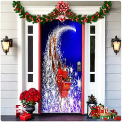 Christmas Forest Background Fabric Door Hanging for Christmas Party Decoration - Gadget and Glam Shop
