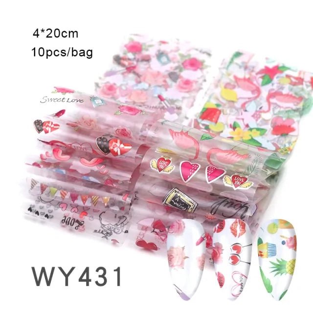 20*4cm Mix Nail Art Transfer Sticker - Gadget and Glam Shop