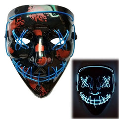 LED Purge Mask: Halloween Costume DJ Party Light Up Glow - in - the - Dark Masks (10 Colors) - Gadget and Glam Shop