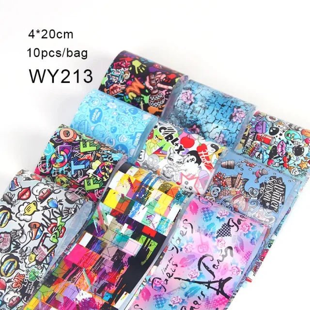 20*4cm Mix Nail Art Transfer Sticker - Gadget and Glam Shop