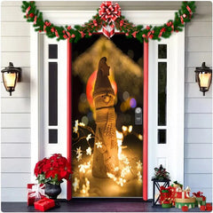 Christmas Forest Background Fabric Door Hanging for Christmas Party Decoration - Gadget and Glam Shop