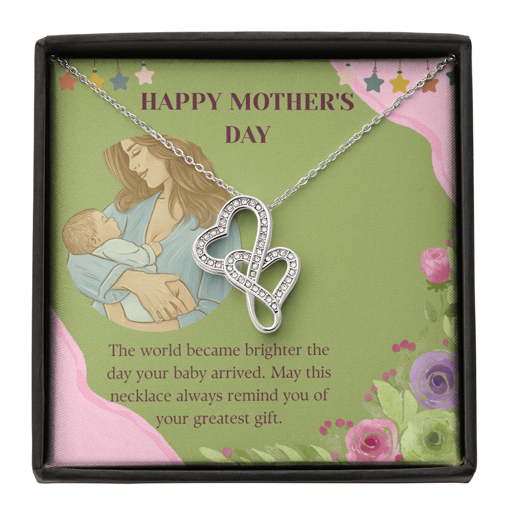Welcome to the World – Heart - to - Heart Pendant Necklace for Mother's Day - Gadget and Glam Shop