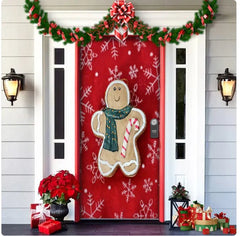 Christmas Forest Background Fabric Door Hanging for Christmas Party Decoration - Gadget and Glam Shop