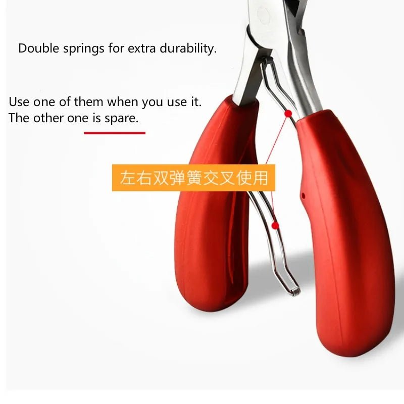 1 pcs Double Spring Plastic Handle Fingernail &Toenail Cuticle Nipper Trimming Cutter Scissor Plier Nail Clipper Cutter Tool - Gadget and Glam Shop