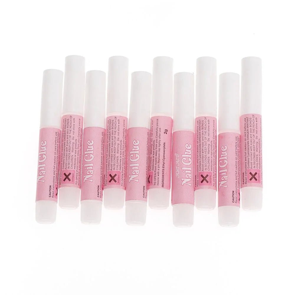 10pc Mini Beauty Nail Glue Set for Nail Art and Rhinestones - Gadget and Glam Shop