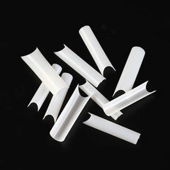 500/100pcs Extra Long C Curve Nail Tips Half Cover French False Nails - Gadget and Glam Shop