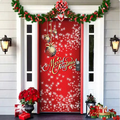 Christmas Forest Background Fabric Door Hanging for Christmas Party Decoration - Gadget and Glam Shop