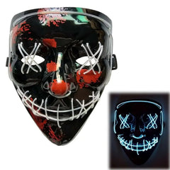 LED Purge Mask: Halloween Costume DJ Party Light Up Glow - in - the - Dark Masks (10 Colors) - Gadget and Glam Shop