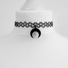 Black Crescent Moon Necklace - Gadget and Glam Shop