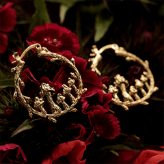 Ancient Gold Mushroom Earrings - Gadget and Glam Shop
