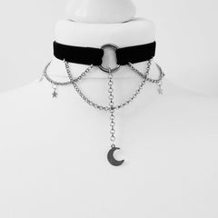 Black Crescent Moon Necklace - Gadget and Glam Shop