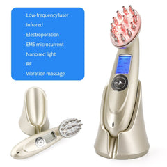 Electric Laser Hair Growth Comb Infrared EMS RF Vibration Massager Microcurrent Hair Care Hair Loss Treatment Hair Regrowth - Gadget and Glam Shop