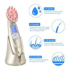 Electric Laser Hair Growth Comb Infrared EMS RF Vibration Massager Microcurrent Hair Care Hair Loss Treatment Hair Regrowth - Gadget and Glam Shop