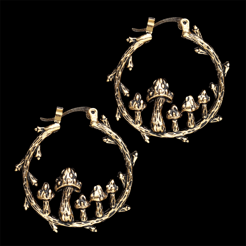 Ancient Gold Mushroom Earrings - Gadget and Glam Shop