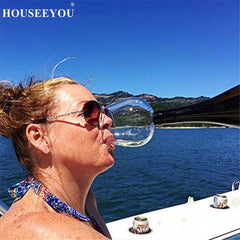 HOUSEEYOU Creative Red Wine Champagne Glass Cup with Silicone Seal Drink Directly from Bottle Crystal Glasses Cocktail Mug 260ML - Gadget and Glam Shop