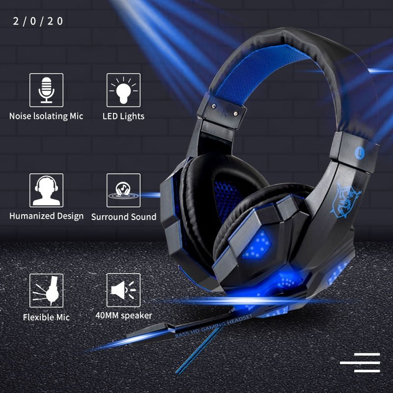 Led Light Wired Gamer Headset - Gadget and Glam Shop