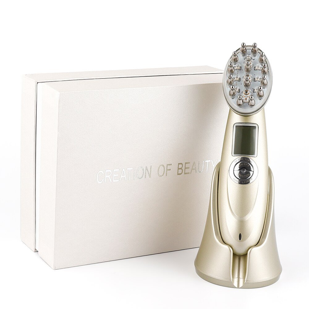 Electric Laser Hair Growth Comb Infrared EMS RF Vibration Massager Microcurrent Hair Care Hair Loss Treatment Hair Regrowth - Gadget and Glam Shop