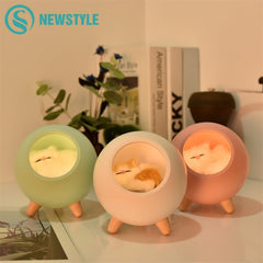 LED Cat Light USB Touch Night Llight Bionic Cat Stepless Dimming Atmosphere Night Light Room Decoration Lamp Holiday Gift - Gadget and Glam Shop