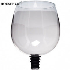 HOUSEEYOU Creative Red Wine Champagne Glass Cup with Silicone Seal Drink Directly from Bottle Crystal Glasses Cocktail Mug 260ML - Gadget and Glam Shop