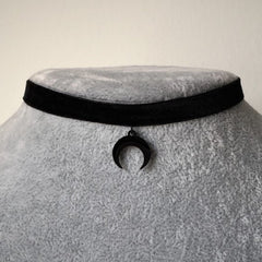 Black Crescent Moon Necklace - Gadget and Glam Shop