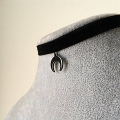 Black Crescent Moon Necklace - Gadget and Glam Shop