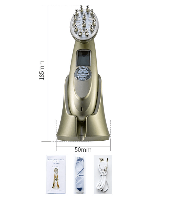 Electric Laser Hair Growth Comb Infrared EMS RF Vibration Massager Microcurrent Hair Care Hair Loss Treatment Hair Regrowth - Gadget and Glam Shop