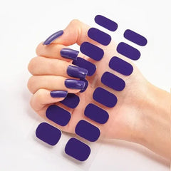 Semi Cured Gel Nail Wraps Full Cover Adhesive Manicure Decoration