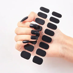 Semi Cured Gel Nail Wraps Full Cover Adhesive Manicure Decoration