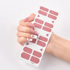 Semi Cured Gel Nail Wraps Full Cover Adhesive Manicure Decoration