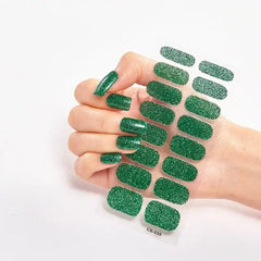 Semi Cured Gel Nail Wraps Full Cover Adhesive Manicure Decoration