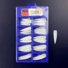 500/100pcs Extra Long C Curve Nail Tips Half Cover French False Nails