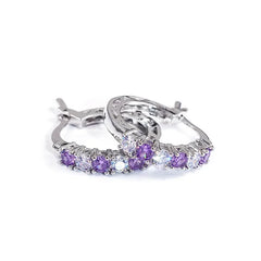 Dazzling Choices: 925 Silver Earrings with Sapphire, Emerald, Amethyst, and Ruby Gemstone Drops