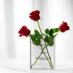 Transparent Glas Book Vase