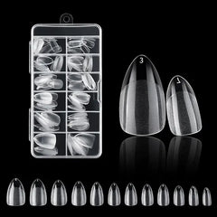 120Pcs Clear Gel X Manicure Tips - Seamless Stiletto/Coffin No Mark Fake Nails